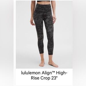 lululemon align 23” cropped leggings size 10 black lace